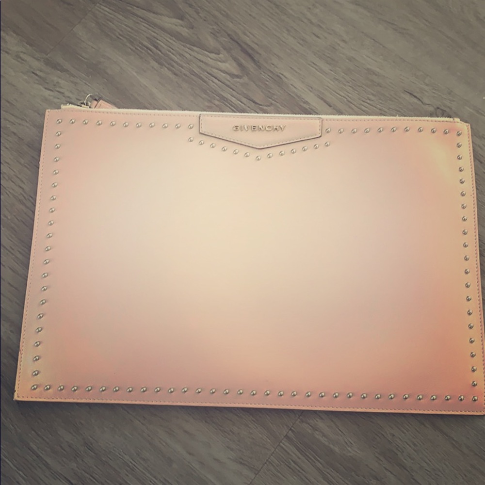 Givenchy pre-owned stud clutch (large)— like new!